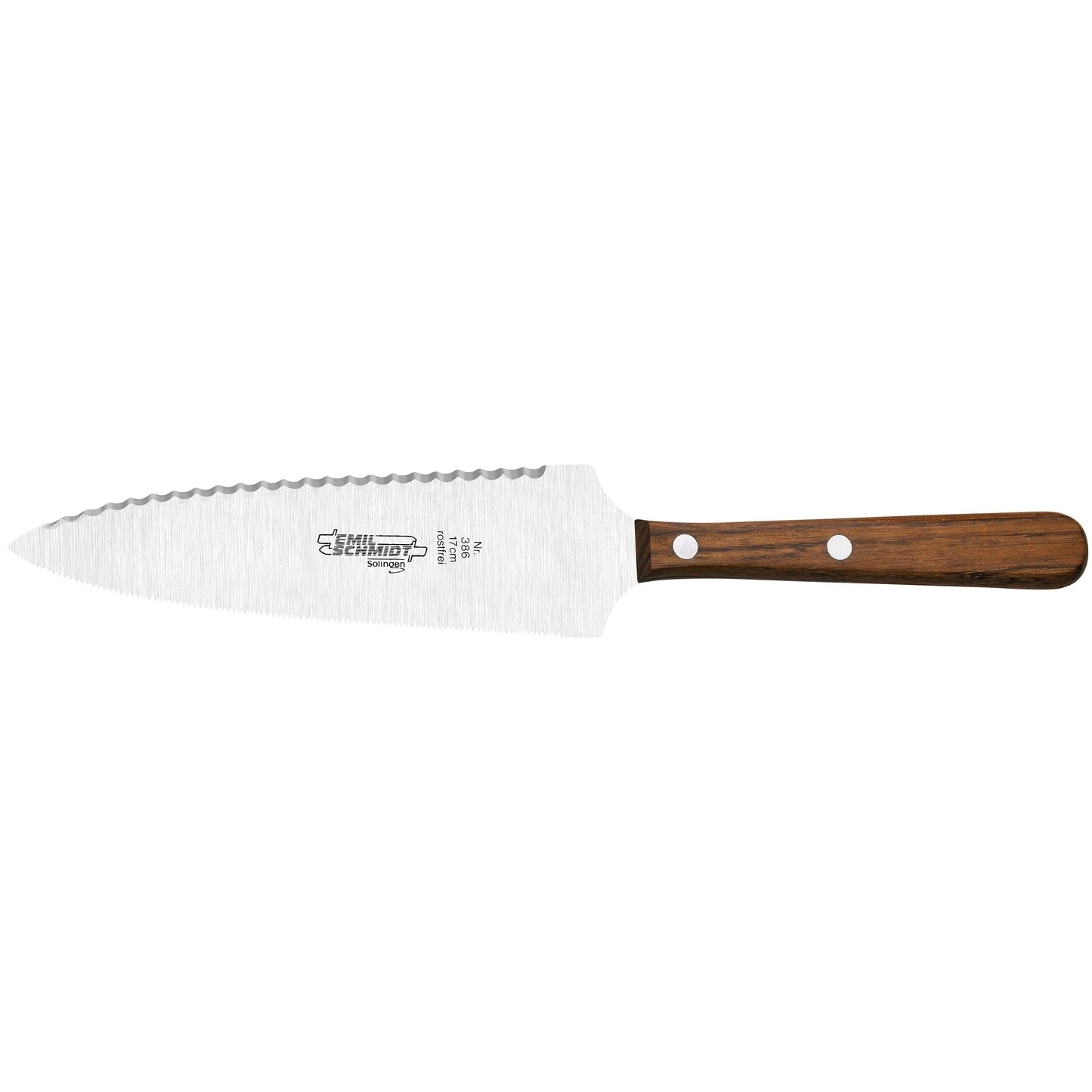 Tortenmesser mit Säge- und Wellenschliff, Holzgriff