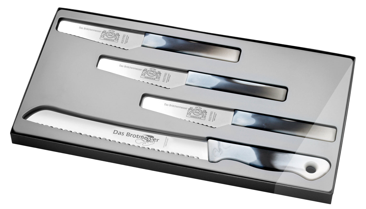 4er Set Brot- und Brötchenmesser ZIRRUS