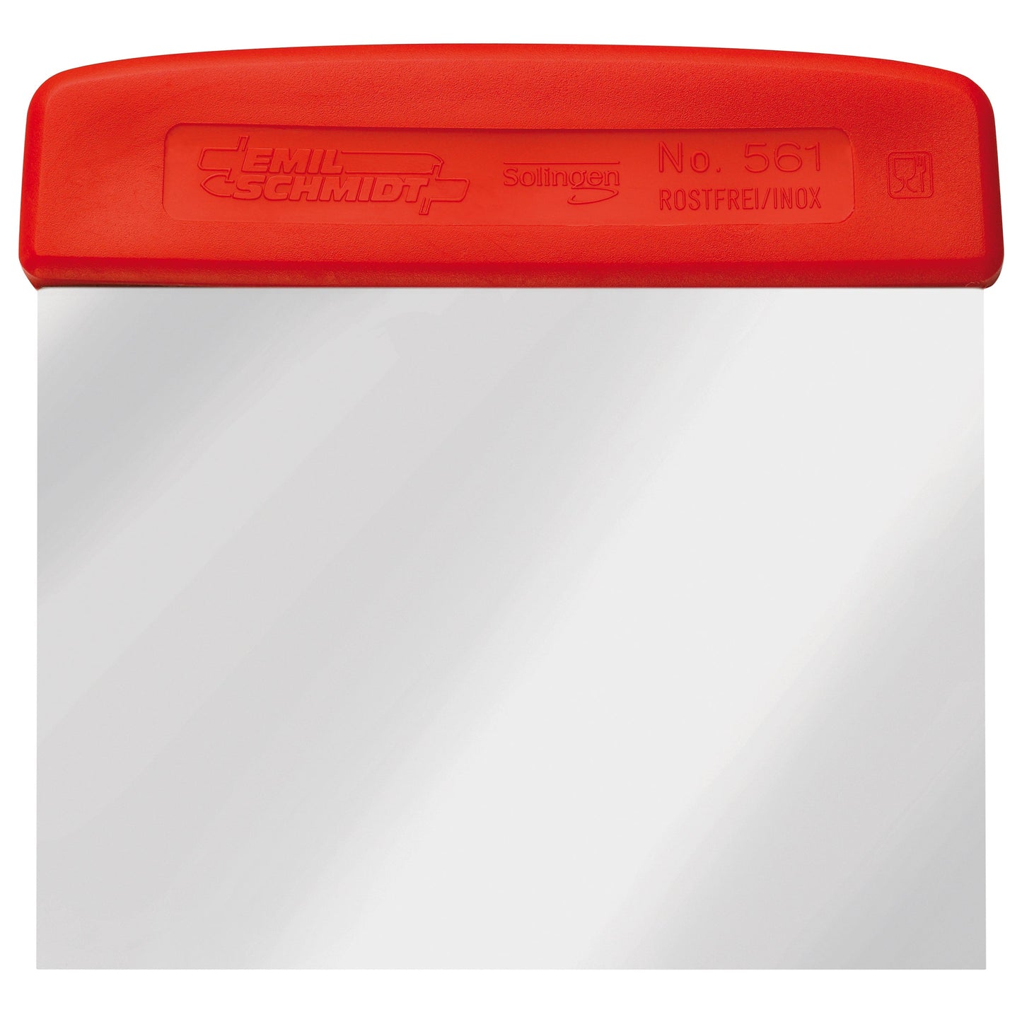 Teigabstecher mit eckiger, fester Klinge und festem Griff